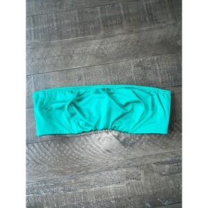 NWOT Teal Green Victoria's Secret unlined Bandeau‎ Yoga Strappy Detail size 36C